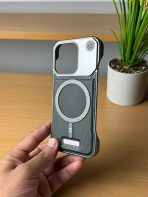 BUZZBEA Industrial Luxe Case for iPhone – Premium Metallic-Finish Minimalist Design | Integrated MagSafe Compatibility | Slim Tech-Texture Geometric Back Cover | Elegant Professional Series - Image 2