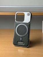 BUZZBEA Industrial Luxe Case for iPhone – Premium Metallic-Finish Minimalist Design | Integrated MagSafe Compatibility | Slim Tech-Texture Geometric Back Cover | Elegant Professional Series - Image 5