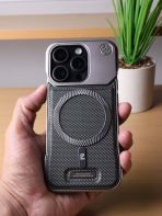 BUZZBEA Industrial Luxe Case for iPhone – Premium Metallic-Finish Minimalist Design | Integrated MagSafe Compatibility | Slim Tech-Texture Geometric Back Cover | Elegant Professional Series - Image 8