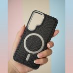 BUZZBEA Crocodile Texture Case for Samsung Galaxy S24 & S25 Series – Premium Embossed Leather MagSafe Compatible Back Cover | Slim Luxury Shockproof Designer Case - Image 6