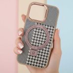 BUZZBEA Luxe TechWoven MagSafe Case for iPhone 17 Pro/16 Pro – Premium Fabric Texture with Integrated Foldable Kickstand | Metallic Lens Protection | Luxury Shockproof Back Cover - Image 2