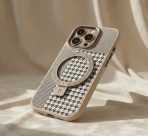 BUZZBEA Luxe TechWoven MagSafe Case for iPhone 17 Pro/16 Pro – Premium Fabric Texture with Integrated Foldable Kickstand | Metallic Lens Protection | Luxury Shockproof Back Cover - Image 4