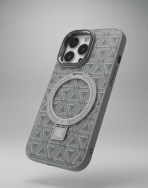 BUZZBEA Luxe TechWoven Series Case for iPhone – Premium Fabric Texture with Built-in Foldable MagSafe Kickstand | Metallic Lens Protection | Luxury Shockproof Designer Back Cover - Image 3