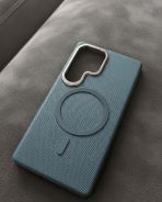 BUZZBEA Elite Series for Samsung Galaxy S24 & S25 – Premium Tech-Fabric & Jacquard Texture Cases | Integrated MagSafe Compatibility | Metallic Camera Protection | Slim Executive Armor - Image 3