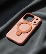 BUZZBEA Luxe Series Case for iPhone – Designer TechWoven & Carbon Fiber Texture | Integrated MagSafe Foldable Kickstand | Metallic Lens Protection | Premium Shockproof Back Cover - Image 4