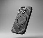 BUZZBEA Luxe TechWoven MagSafe Case for iPhone – Premium Designer Fabric Texture with Integrated Foldable Kickstand | Metallic Camera Protection | Luxury Shockproof Back Cover - Image 3