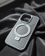 BUZZBEA Luxe TechWoven MagSafe Case for iPhone 16 Pro – Premium Designer Fabric Texture with Integrated Foldable Kickstand | Metallic Lens Protection | Luxury Shockproof Back Cover - Image 4