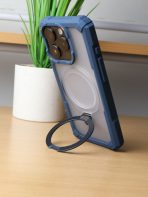 BUZZBEA Rugged Shield Armor for iPhone – Military-Grade Tough Case with Integrated MagSafe Foldable Kickstand | Reinforced Corner Protection | Translucent Shockproof Tactical Back Cover - Image 4