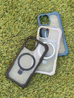 BUZZBEA Rugged Shield Armor for iPhone – Military-Grade Tough Case with Integrated MagSafe Foldable Kickstand | Reinforced Corner Protection | Translucent Shockproof Tactical Back Cover - Image 8