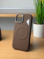 BUZZBEA Minimalist Leather Series for iPhone – Premium Plain Matte Finish Case | Integrated MagSafe Compatibility | Slim Luxury Executive Back Cover | High-Grade Synthetic Leather Shield - Image 4