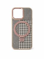 BUZZBEA Luxe TechWoven MagSafe Case for iPhone 17 Pro/16 Pro – Premium Fabric Texture with Integrated Foldable Kickstand | Metallic Lens Protection | Luxury Shockproof Back Cover