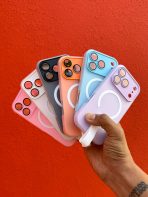 BUZZBEA Pastel Series for iPhone – Soft-Touch Matte MagSafe Case with Integrated Hand Strap Stand | 6 Vibrant Colors | Precision Camera Lens Protection | Slim Shockproof Liquid Silicone Style Cover - Image 2