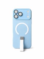 BUZZBEA Pastel Series for iPhone – Soft-Touch Matte MagSafe Case with Integrated Hand Strap Stand | 6 Vibrant Colors | Precision Camera Lens Protection | Slim Shockproof Liquid Silicone Style Cover