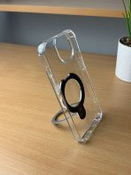 BUZZBEA Crystal Clear MagSafe Case for iPhone – Camera Lens Protectors in the Box | Hidden Foldable Metallic Kickstand | Anti-Yellowing Slim Shockproof Back Cover - Image 2