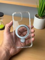 BUZZBEA Crystal Clear MagSafe Case for iPhone – Camera Lens Protectors in the Box | Hidden Foldable Metallic Kickstand | Anti-Yellowing Slim Shockproof Back Cover - Image 3
