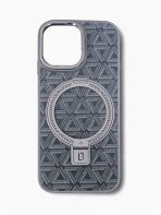 BUZZBEA Luxe TechWoven MagSafe Case for iPhone – Premium Designer Fabric Texture with Integrated Foldable Kickstand | Metallic Camera Protection | Luxury Shockproof Back Cover