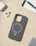 BUZZBEA Luxe TechWoven Series Case for iPhone – Premium Fabric Texture with Built-in Foldable MagSafe Kickstand | Metallic Lens Protection | Luxury Shockproof Designer Back Cover - Image 4