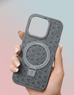 BUZZBEA Luxe TechWoven Series Case for iPhone – Premium Fabric Texture with Built-in Foldable MagSafe Kickstand | Metallic Lens Protection | Luxury Shockproof Designer Back Cover - Image 5